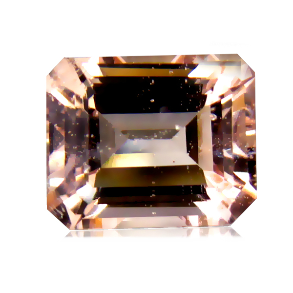 HKD Certified Octagon 1.94ct 8x6.7x4.6mm Natural unheated Orangy Pink Morganite Brazil MG101