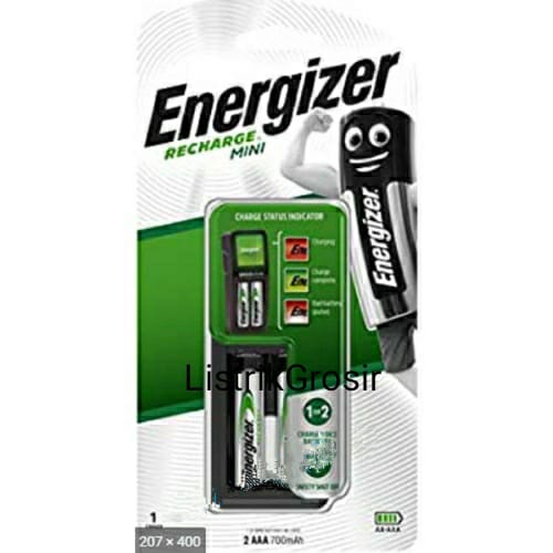 Charger + 2x Baterai A3 Energizer CH2PC Recharge AAA 700mAh battery