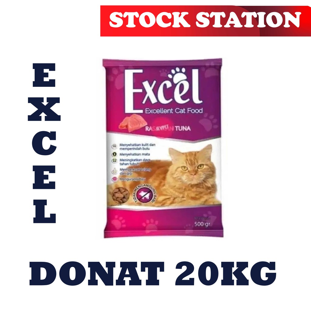 MAKANAN KUCING EXCEL DONAT 20KG FRESHPACK (KHUSUS GOSEN/GRAB)