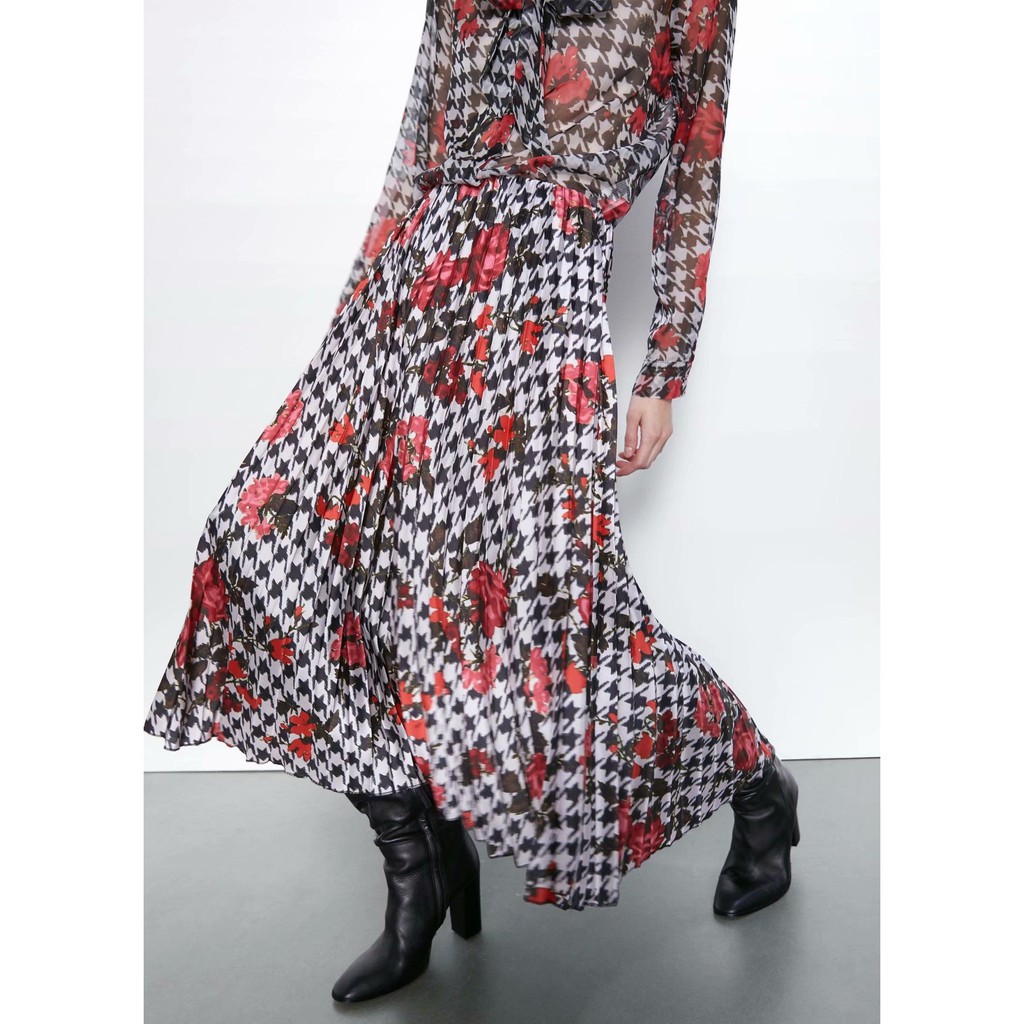 [baju wanita korea]  Rok Panjang Long Midi Skirt Plisket Lipit Wanita Korea Import