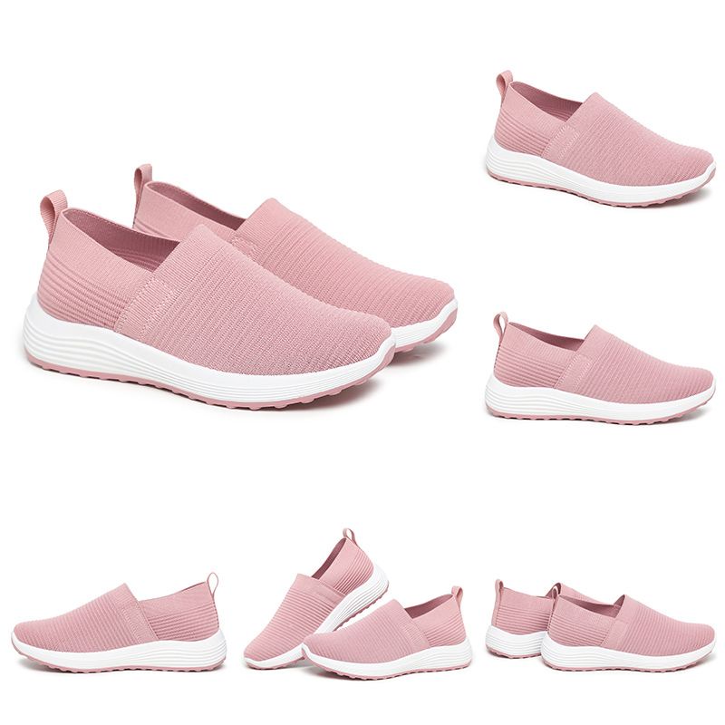 [GROSIR][COD] SEVEN_DAY SEPATU RAJUT SLIP ON WANITA OLAHRAGA TANPA TALI SPORT SHOES PINK A-667