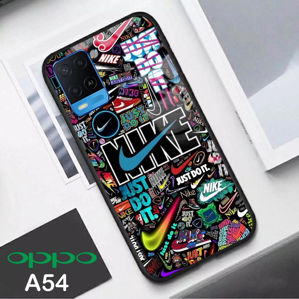 Softcase Glass Kaca Oppo A54 [FC26] Case Oppo A54 - Pelindung Hp Oppo A54 - Silicon Oppo A54 - Kesin