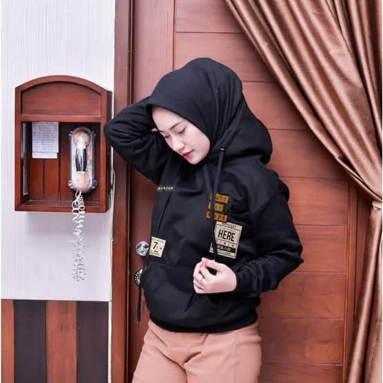 damai fashion jakarta - SWEATER jaket hoodie wanita JUST SAY NOPE - konveksi murah tanah abang