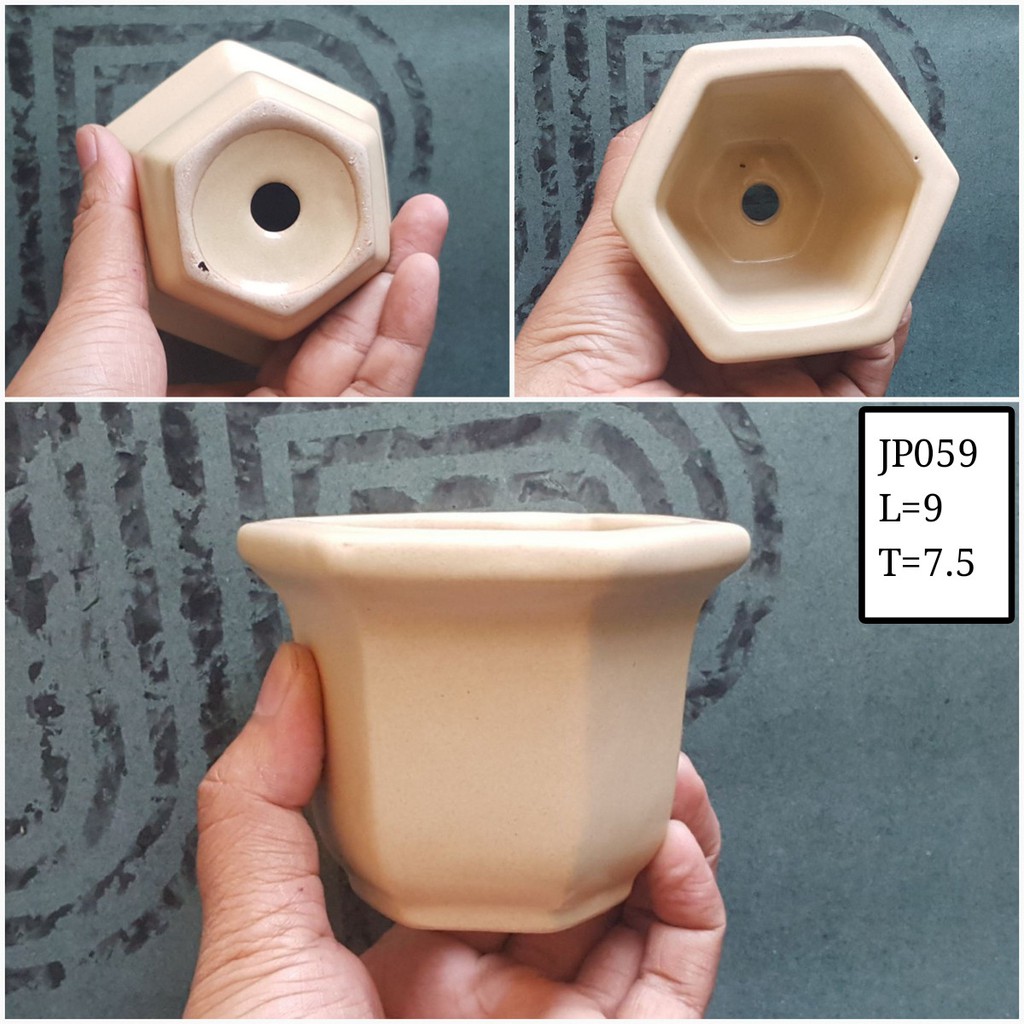 Pot Keramik Segi 6 JP059