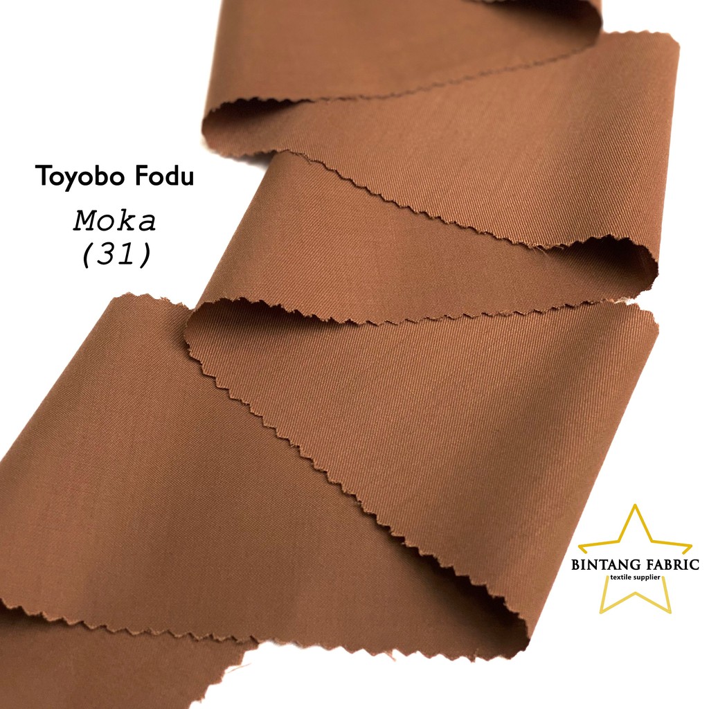 Bahan Kain Katun TOYOBO FODU 1 meter-Moka