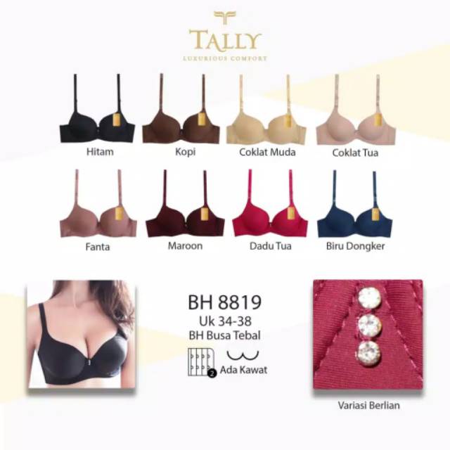 TALLY 8819 Bra Push Up Busa Tebal CUP  B