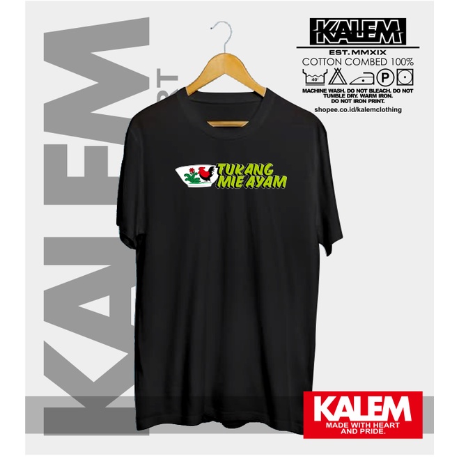 KAOS BAJU PRIA WANITA LOGO FONT TUKANG MIE AYAM - KALEMCLOTHING