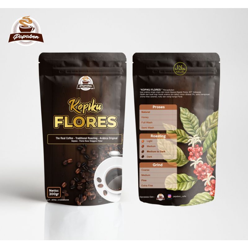 

KOPIKU FLORES BAJAWA/ARABICA COFFEE/ Traditional roasting/200gr