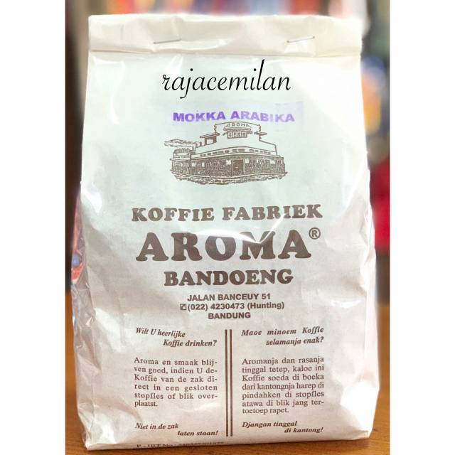 

Kopi Aroma Mokka Arabika 500 Gram Bandung/Koffie Fabriek Aroma Bandung