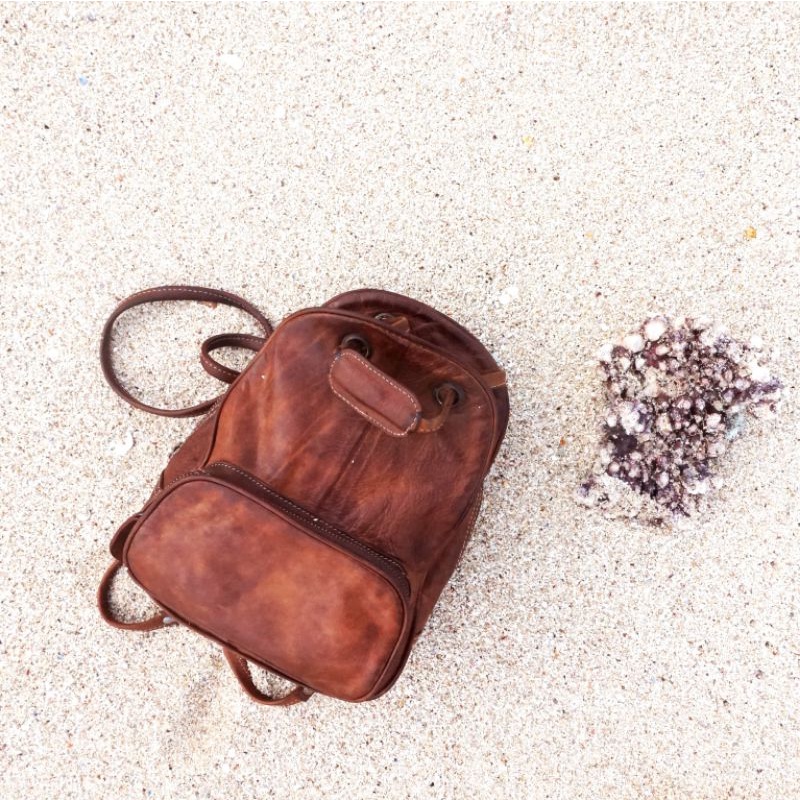 Ransel Mini Kulit Tas Gendong Kulit  Tas Ransel Wanita