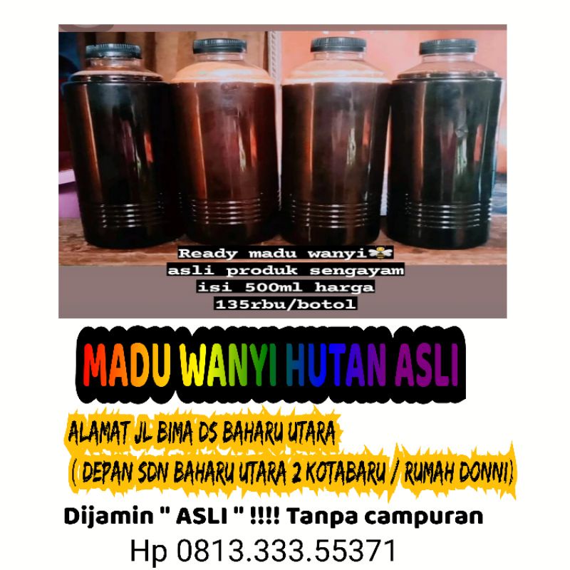 

MADU Lebah / Wanyi Hutan Kalimantan ASLI
