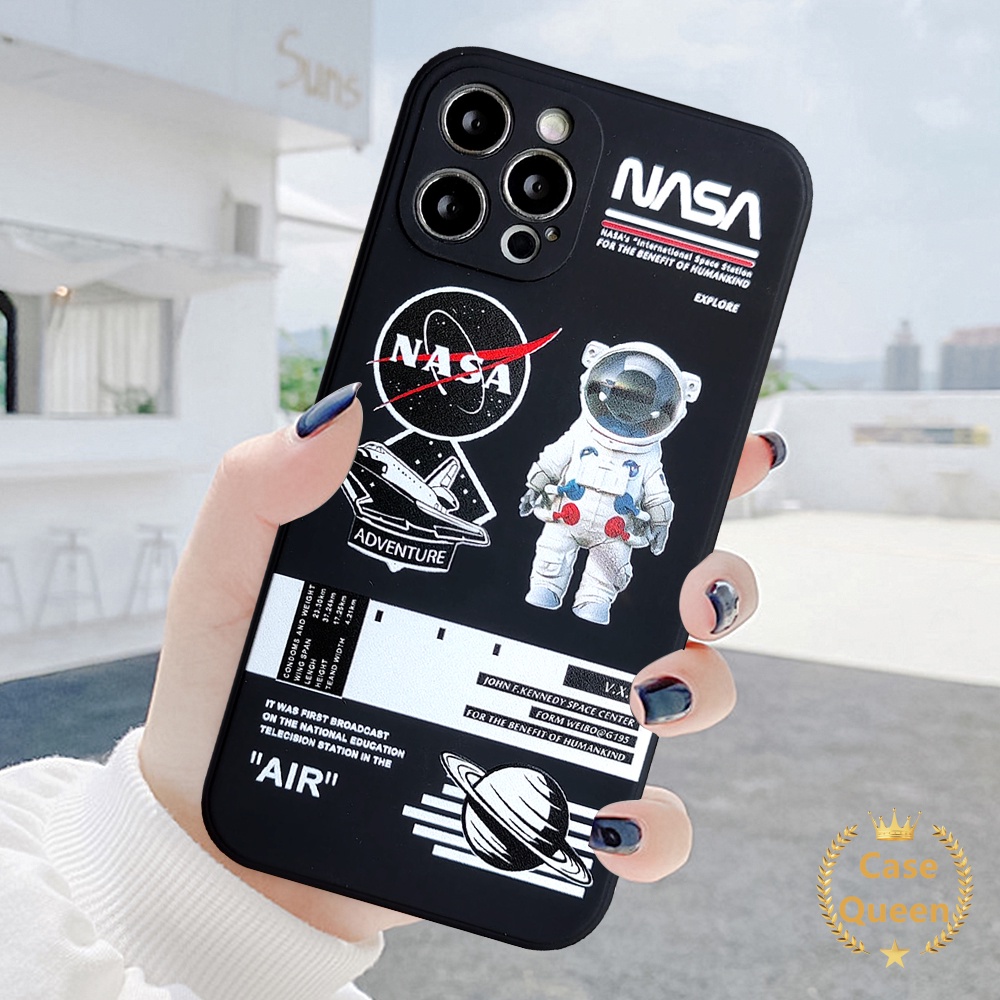 Soft Case TPU Motif NASA Astronot Untuk IPhone 6 6s 7 8 Plus 11 13 12 Pro Max XR X XS Max SE 2020