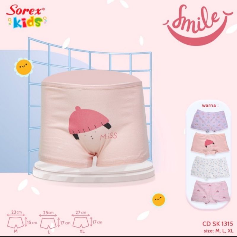 Celana Dalam boxer anak cewek Sorex 1315