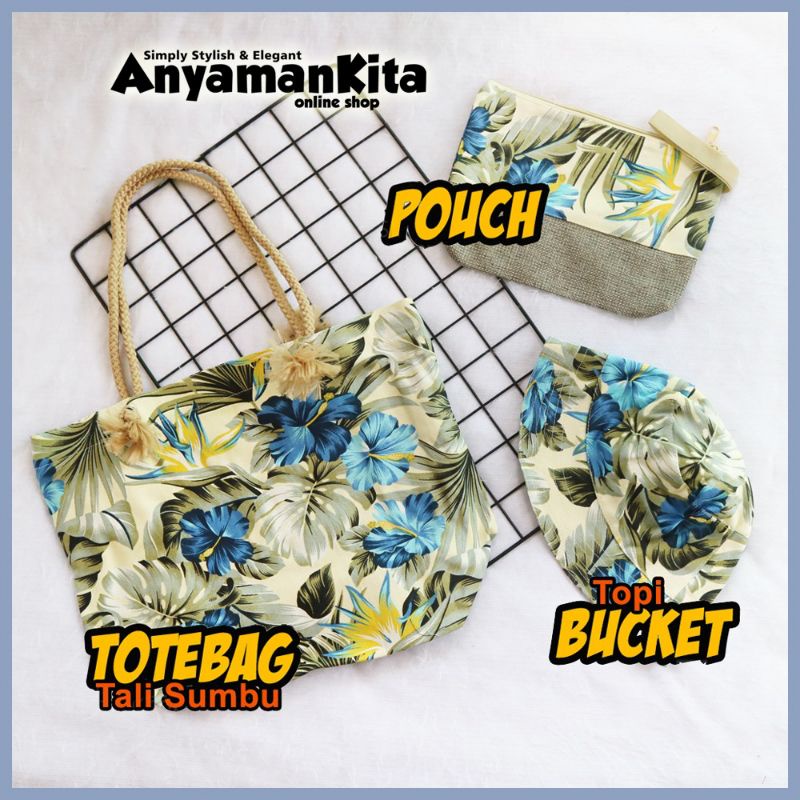 Totebag Kanvas Sumbu 3in1/ Tas Kanvas 3in1