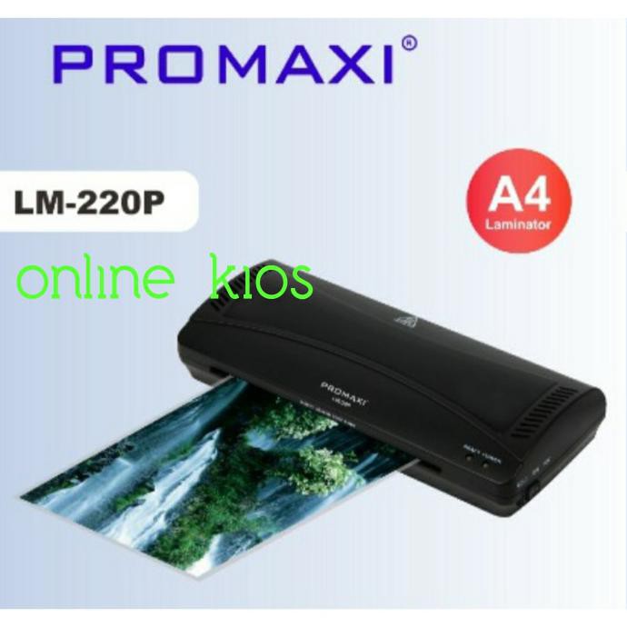 

BARANG BARU PROMAXI LM-210P size A4 & F4 HOT & COOL Mesin Laminating / Laminator