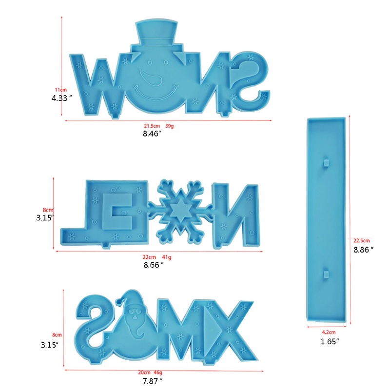 Siy 1 Set Cetakan Resin Epoksi Tema Natal Bahan Silikon Untuk Dekorasi Diy
