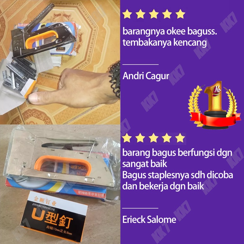 Stapler Tembak Cekrekan Pengokot Hekter Gun Tacker Guntacker Staples Sofa, Staples Jok Stepler Motor, Kursi, dll