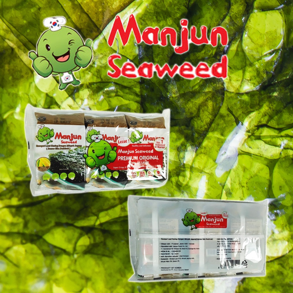 

MANJUN SEAWEED PREMIUM ORIGINAL CORN OIL LAVER 3x5g