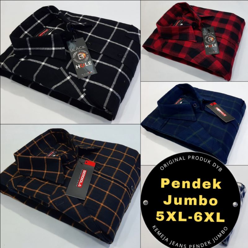 flanel jumbo pendek pria 5xl 6xl - kemeja flanel lengan pendek big size import murah - flanel pendek over size pria dan wanita