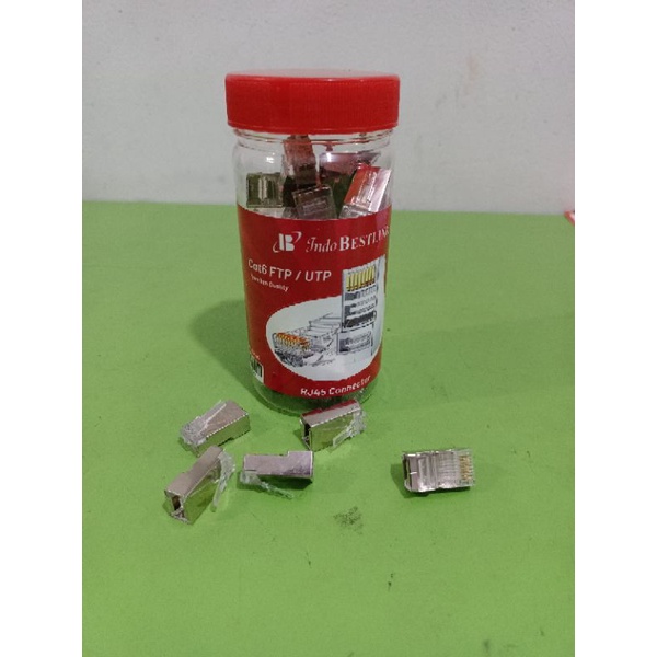 Connector RJ45 Cat6 Besi Isi 50pcs