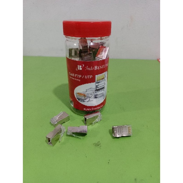 Connector RJ45 Cat6 Besi Isi 50pcs