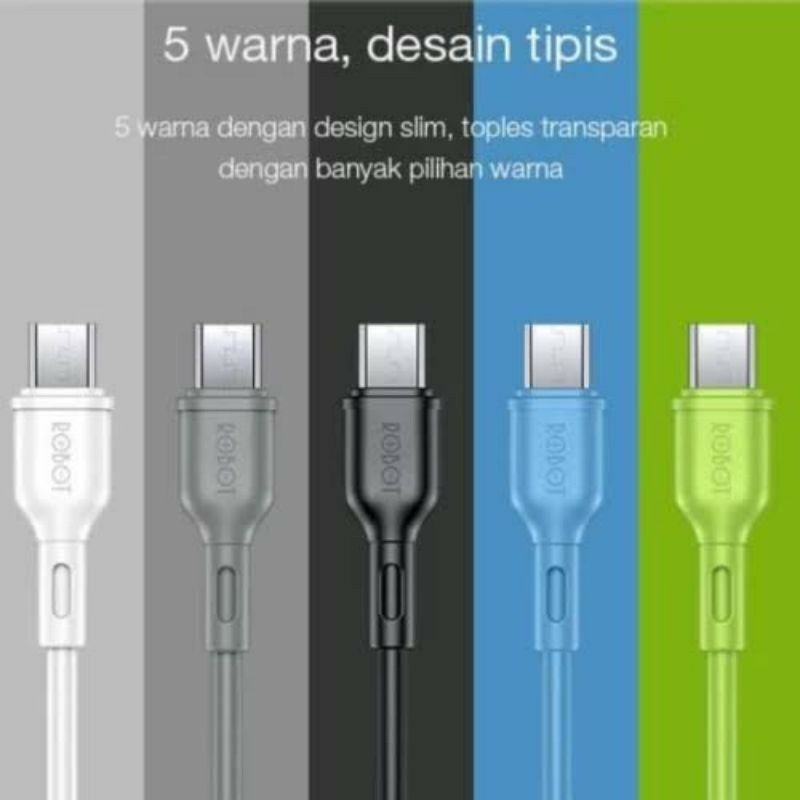 ROBOT Kabel Data Micro Usb Fast Charging 2A For Android Original Robot (R-BM)