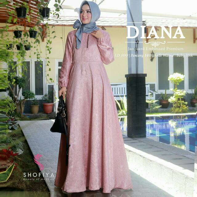 SHOFIYA - DIANA DRESS/GAMIS PESTA/GAMIS EMBOSS/GAMIS SYARI/GAMIS BUSUI