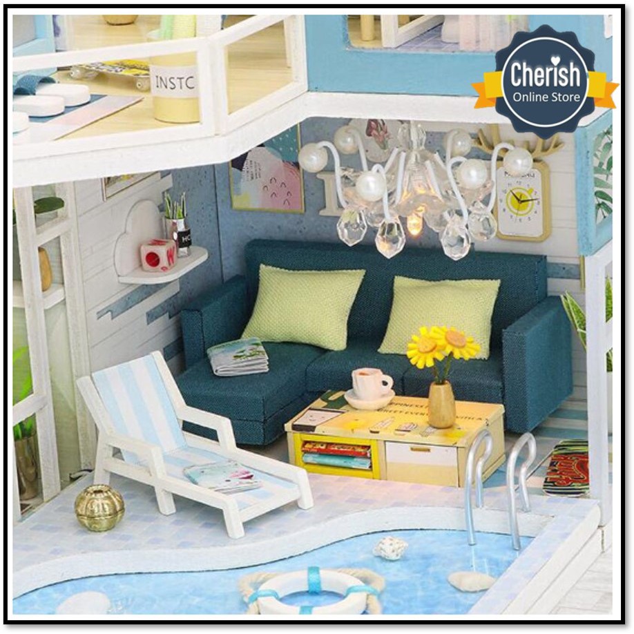 Miniatur Rumah DIY - House Wooden Furniture - Puzzle Interior - M910 - M915 - Miniature Dollhouse