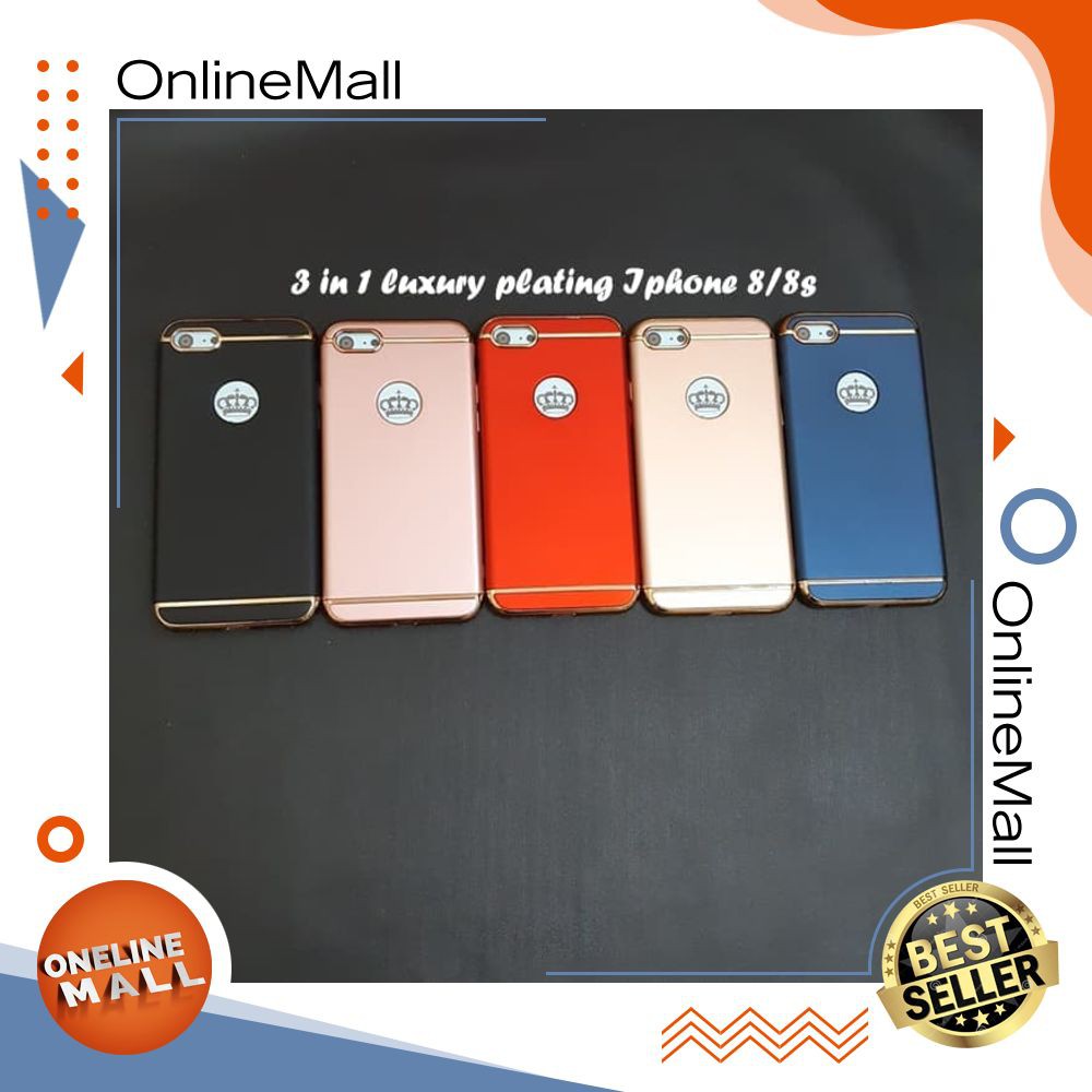 SALE IPHONE 8 3 IN 1 CHROME CASE ( IPHONE 8 BIASA ) II-I8-288