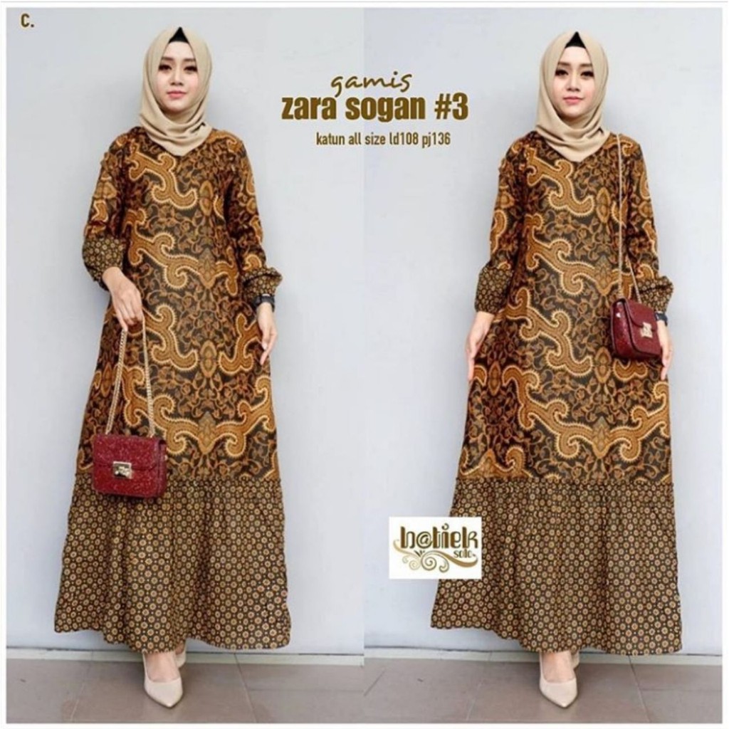 20+ Trend Terbaru Model Baju Gamis Batik Wanita Terbaru