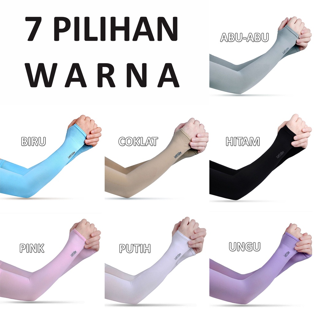 MANSET TANGAN OUTDOOR LETS SLIM AQUA X COOL / PELINDUNG LENGAN ANTI UV / ARM SLEEVE / LONG SLEEVE-1