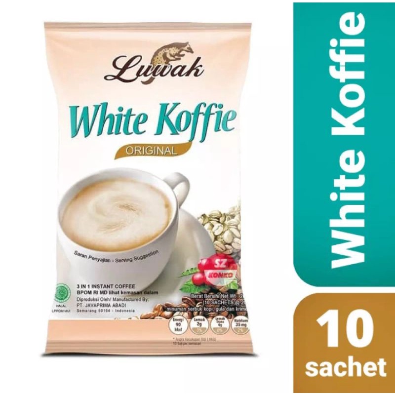 

Kopi Luwak White Koffie Kemasan Renceng isi 10sch