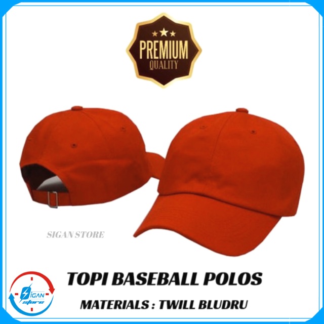 Topi Pria Baseball Polos / Topi Baseball Distro - Merah