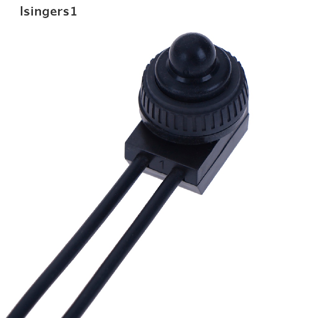 (lsingers1) Saklar Tombol Tekan on-off 220v Anti Air Dengan Kabel 4 &quot;Warna Hitam