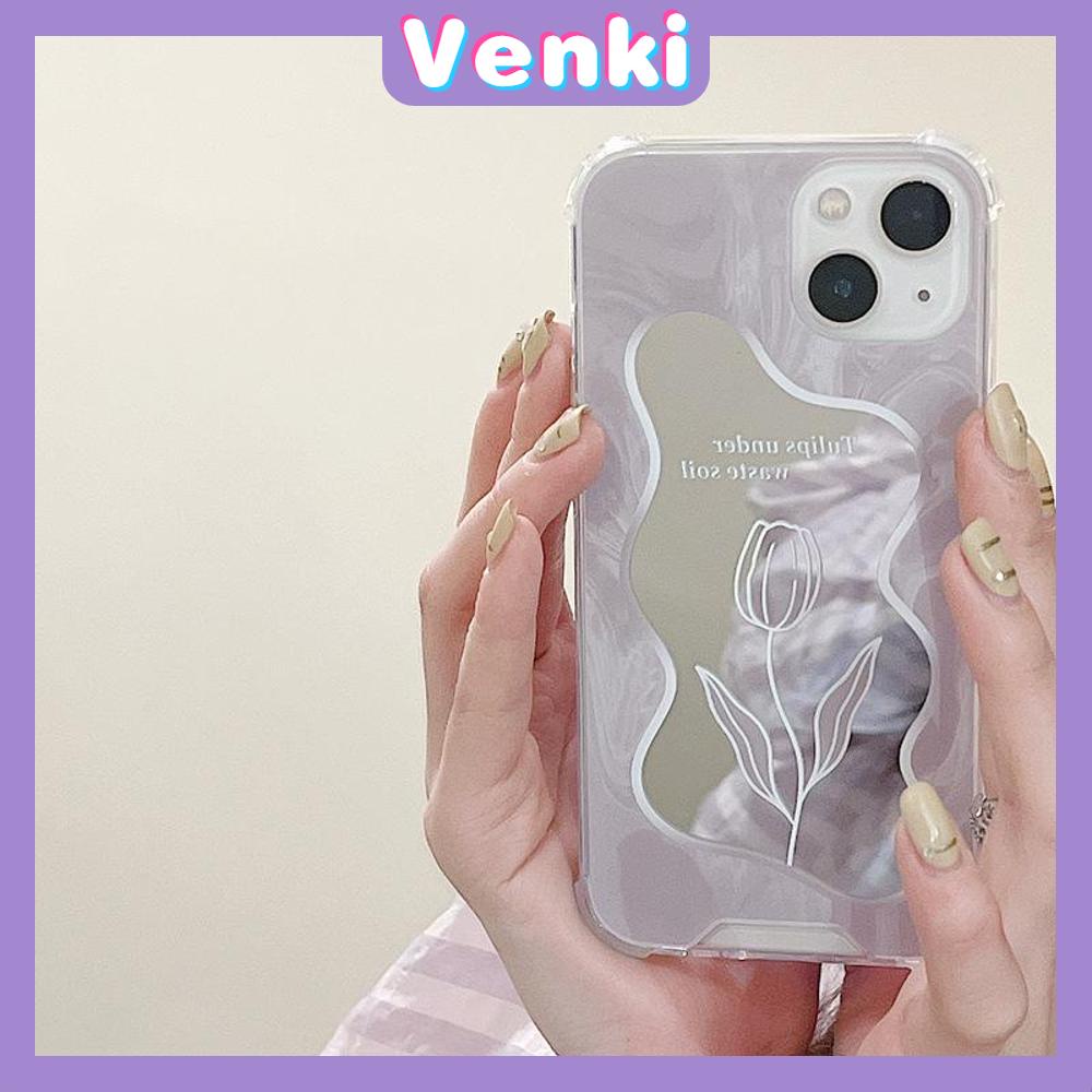 iPhone Case Acrylic Mirror Airbag Shock Resistant Big Hole Camera Protection Cute Marble Flower Compatible For iPhone 11 iPhone 13 Pro Max iPhone 12 Pro Max iPhone 7 Plus