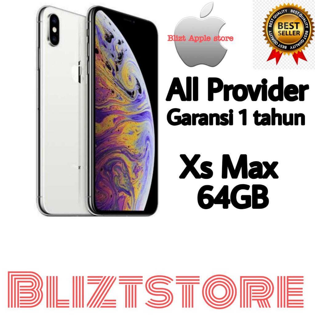 iPhone Xs Max 64GB All Sim Silent Fullset Original Second Like New Mulus100% 3utools All Green (Garansi 1 Tahun)