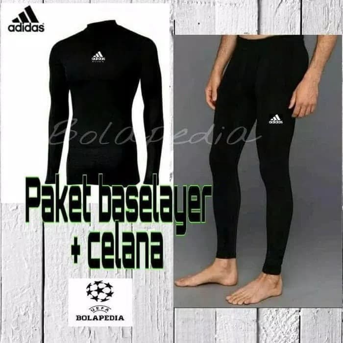 Jual Paket Baselayer baju kaos futsal manset celana legging pria wanita