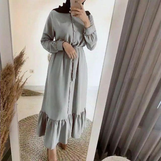 Naya Dress Ukuran Size S M L XL 2XL 3XL 4XL XXL XXXL  XXXXL 2L 3L 4L 5L  Dress Wanita Jumbo Gamis Big Size Baju Korea Over Size