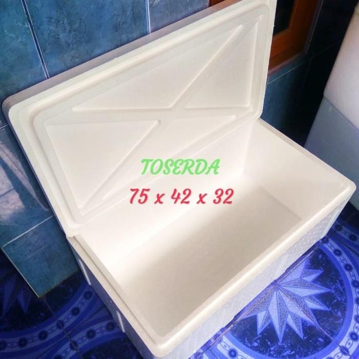 Styrofoam Box 75L 75x42x32cm Sterofoam Packing Ikan Sterofoam Gabus Es