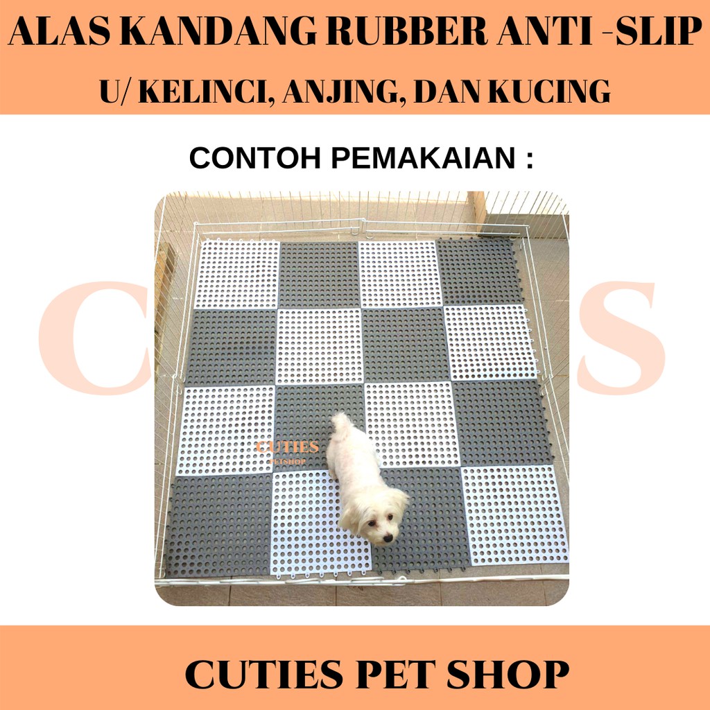 ALAS KANDANG KARET RUBBER ANTI -SLIP / ANJING KUCING KELINCI ANTI LICIN BERKUALITAS-1