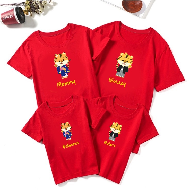 Kaos Imlek 2022 TIGER BAJU CONGSAM FREE NAMA 21 - year of tiger - Kaos chinese new year - Kaos imlek