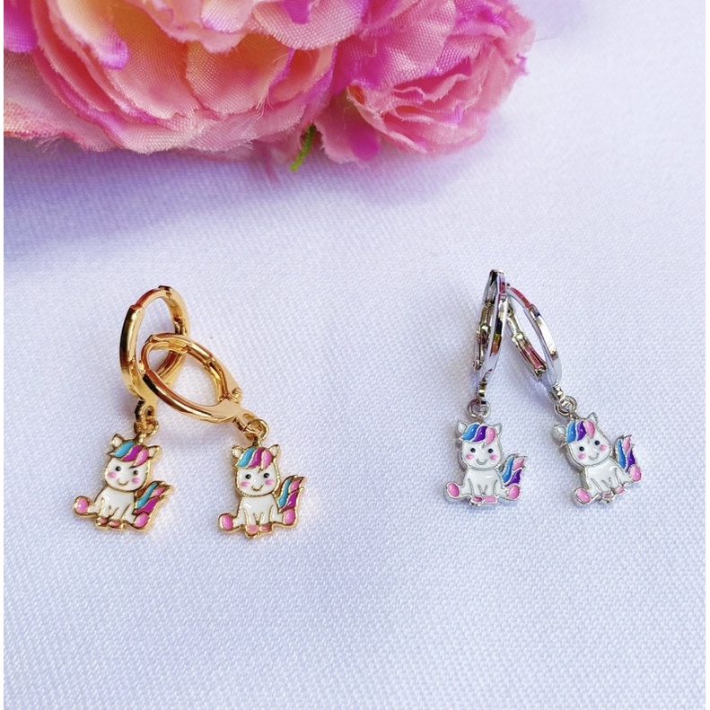 Anting Anak Happy Unicorn Lapis Emas