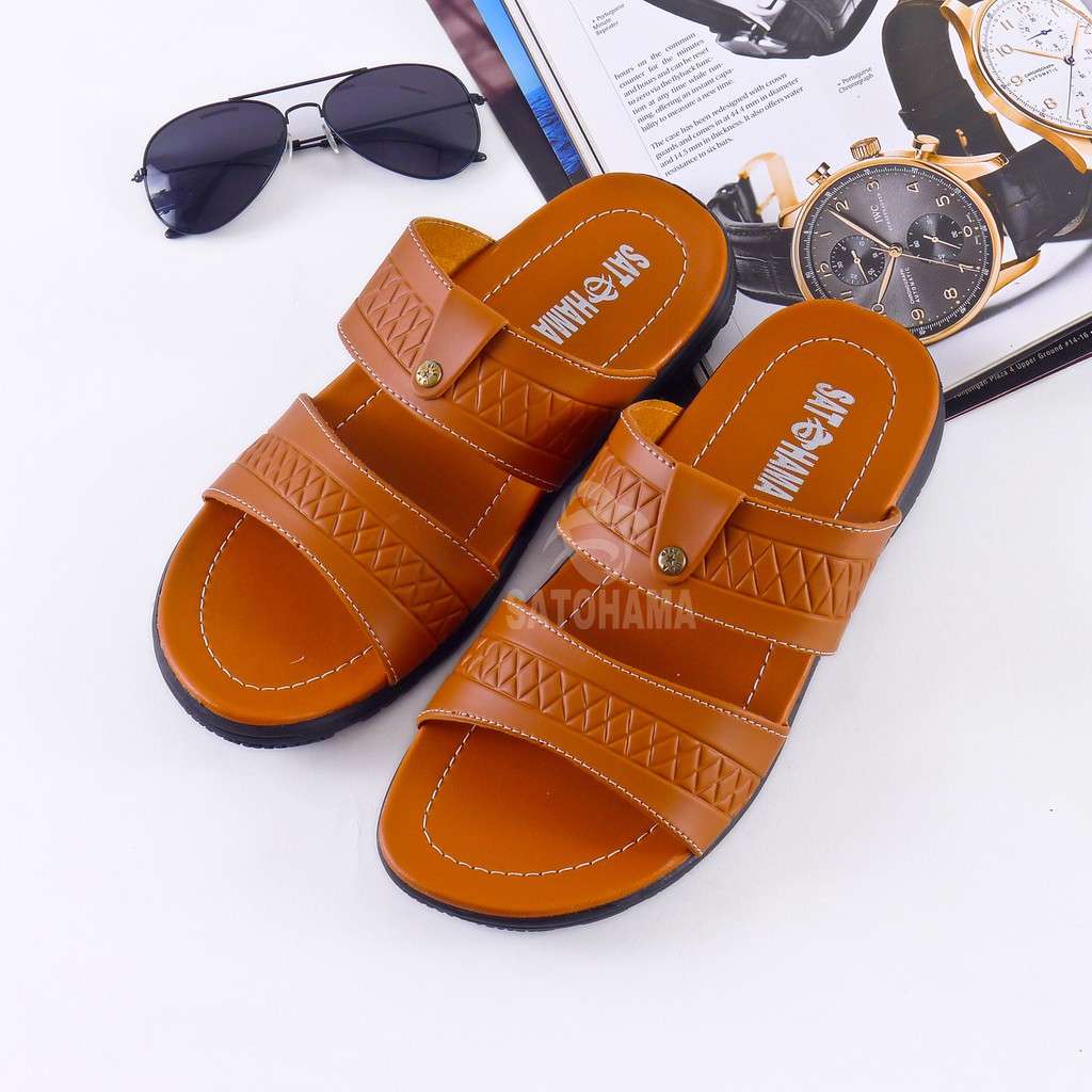 Satohama Sandal Selop G2 Pria Sandal Murah Sandal Pria Dewasa Sandal Kulit Sintetis Sandal Terlaris