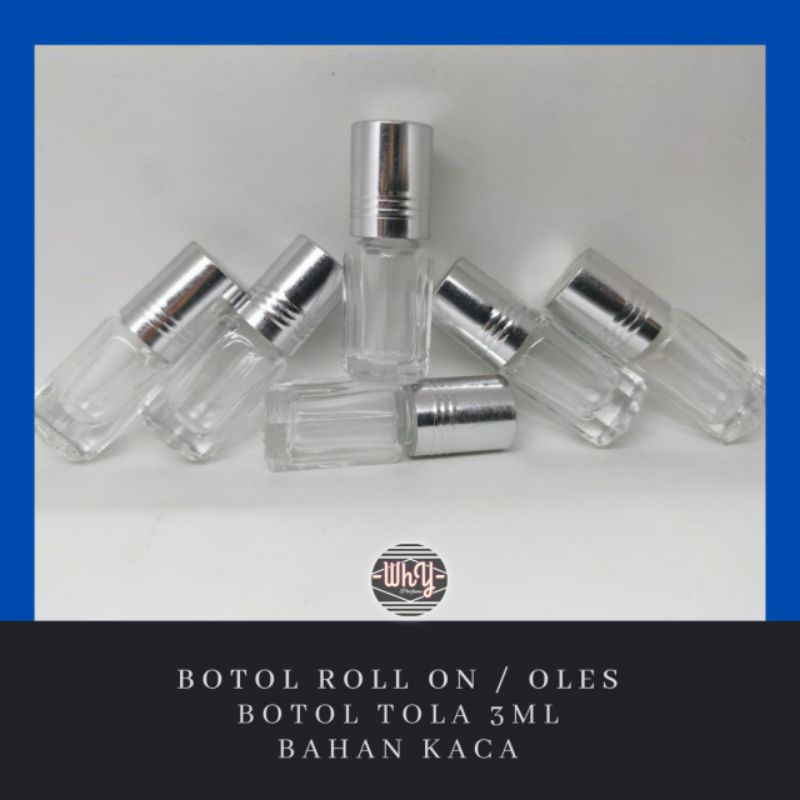 Botol Parfum KOSONG Roll on / OLES | Botol tola 3 ML ( Harga per PCS )