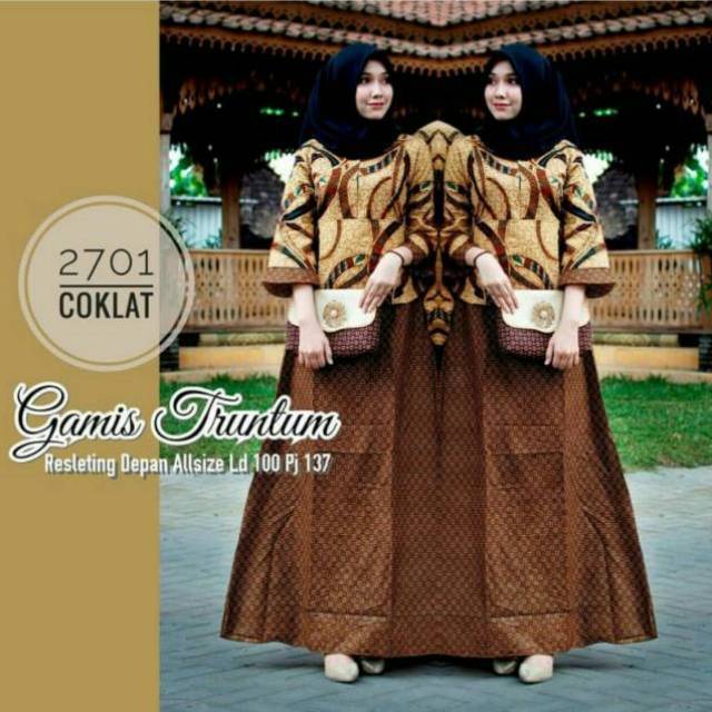 CP GAMIS TRUNTUM 2696 - GAMIS PEPLUM RUMBAI Original batik bisa COUPLE