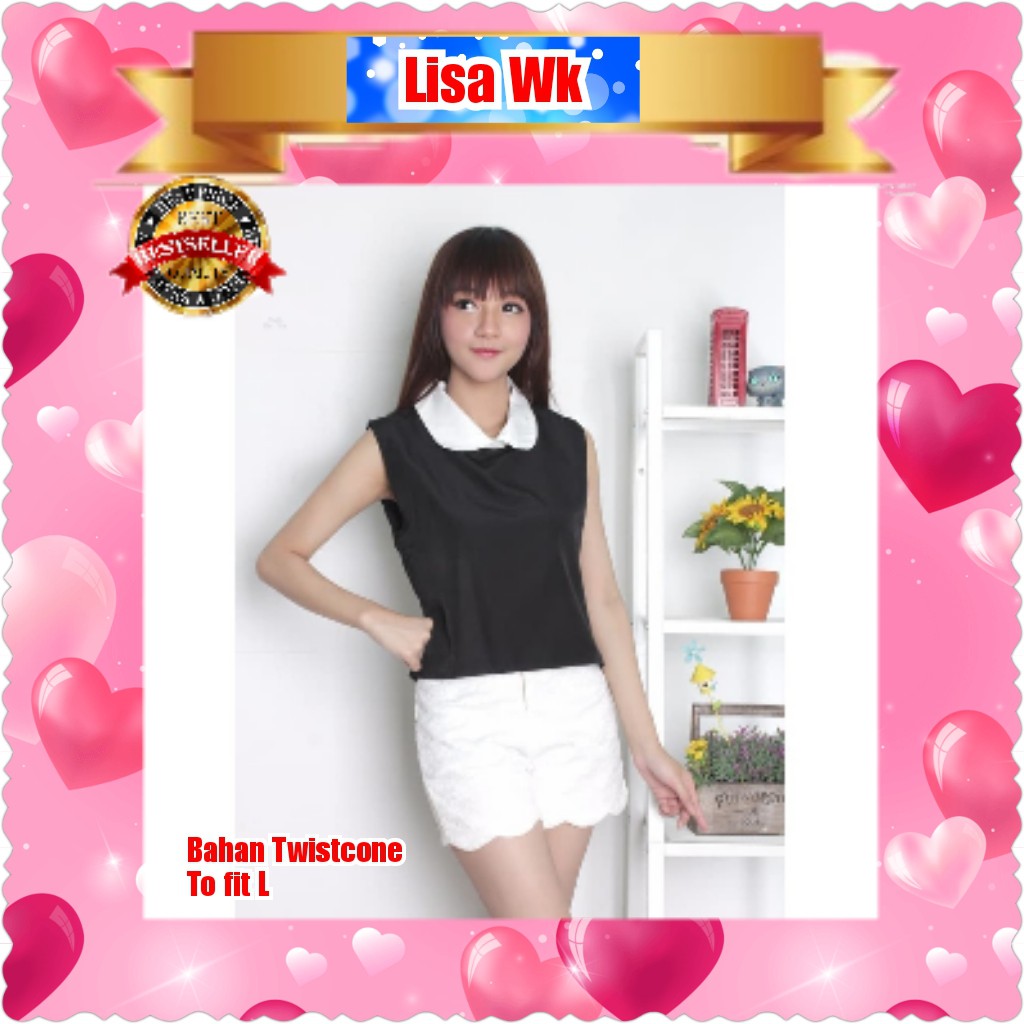 QFS ATASAN BAJU LISA WK / HITAM / TERMURAH