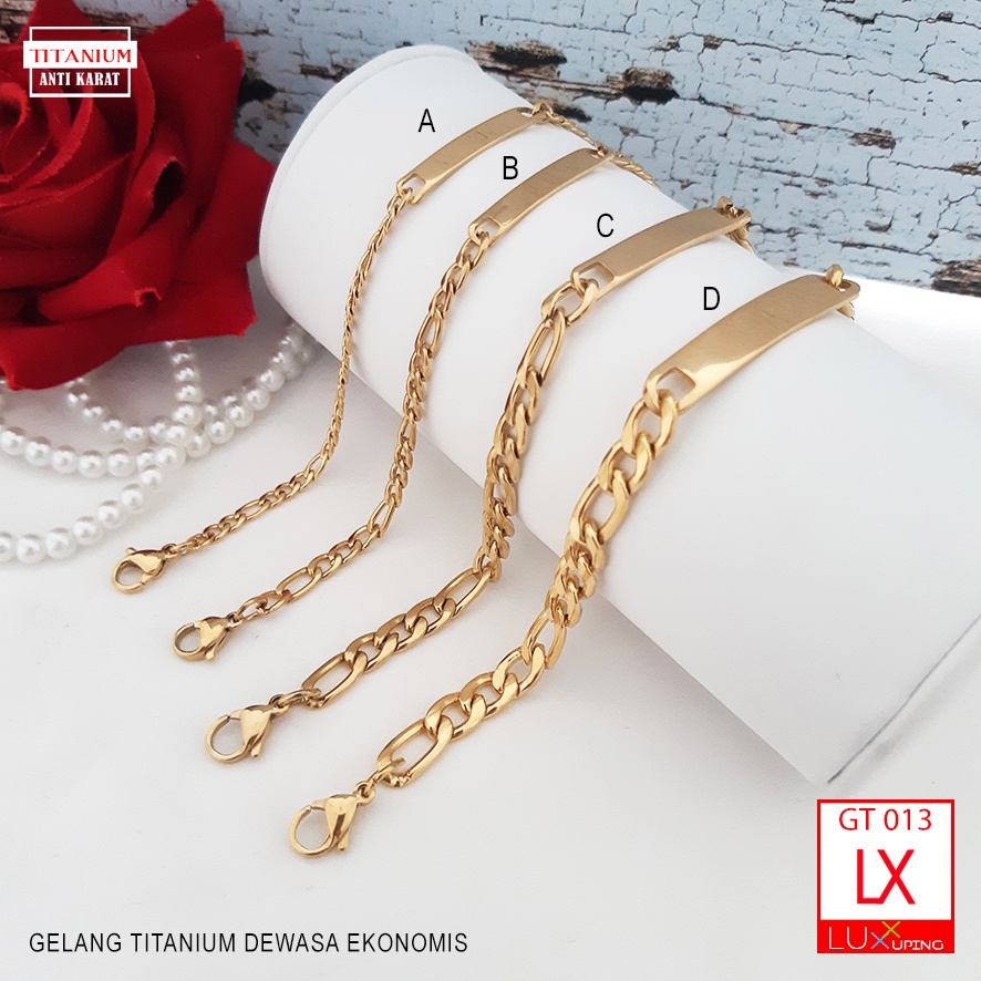 Gelang Rantai Titanium Unisex Laki Perempuan Perhiasan Anti Karat Selamanya Luxx Xuping GT 013