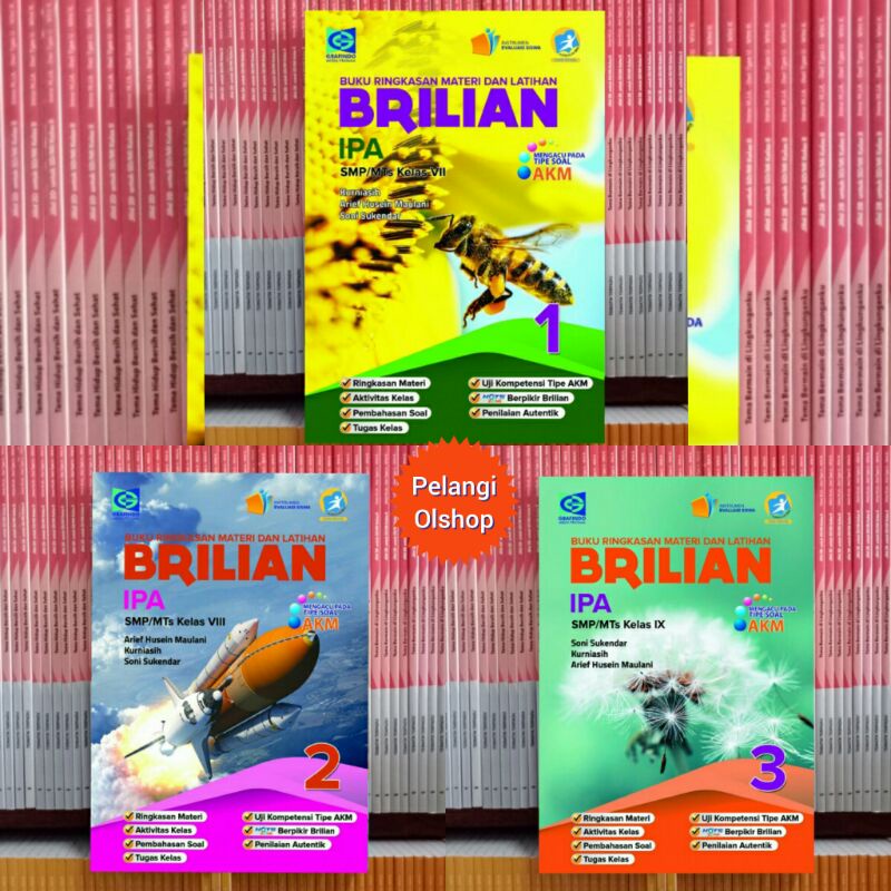 BUKU BRILIAN AKM IPA SMP/MTS KELAS 7 8 9 REVISI K13N GRAFINDO