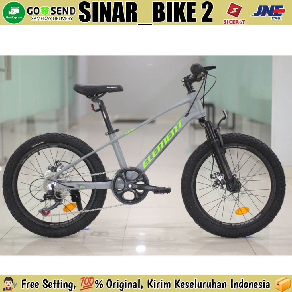 Sepeda Gunung 20 Inch MTB ELEMENT FORTIX Alloy 7 Speed Rem Cakram