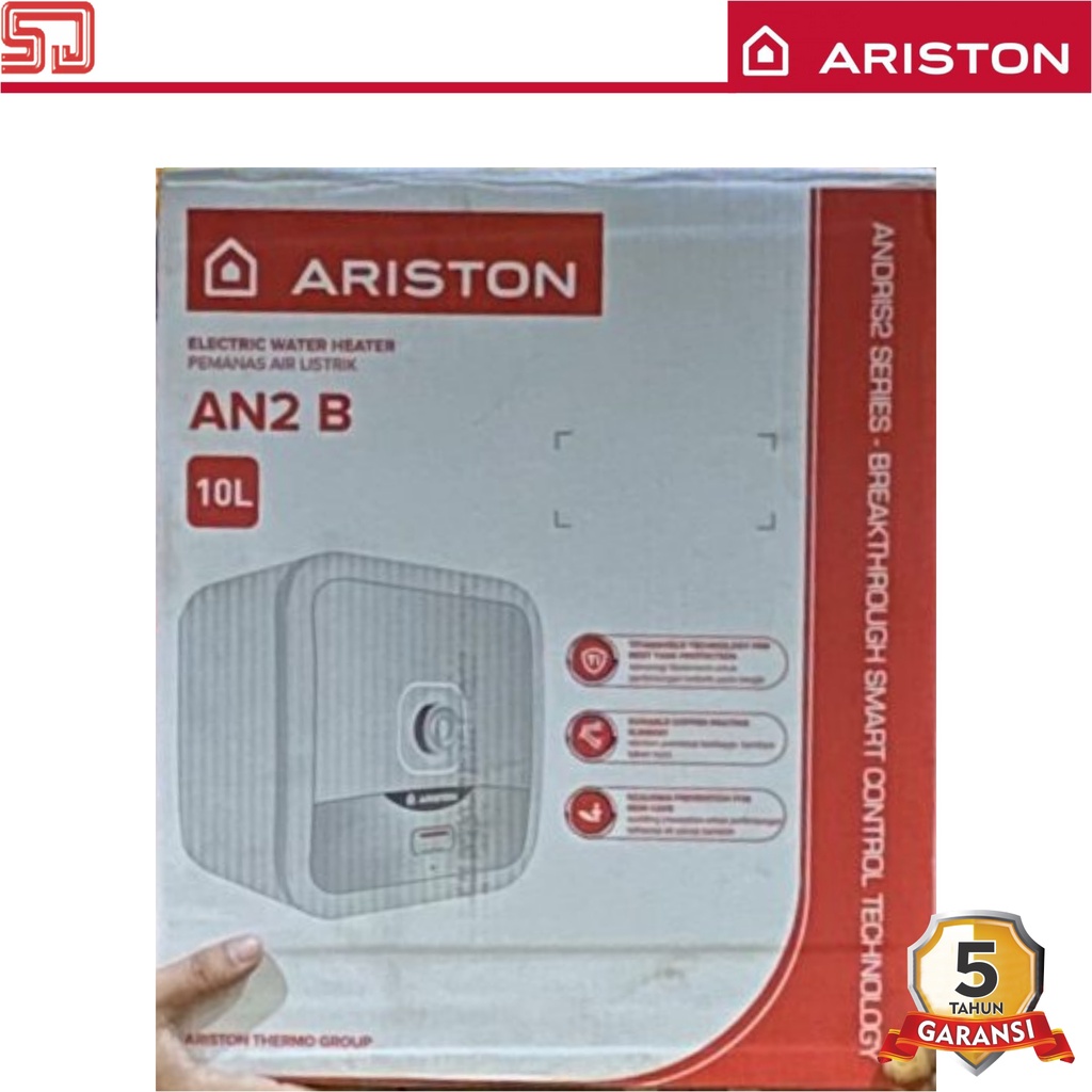 Ariston Andris 2 AN2 B 10 liter 150W Low Watt Rendah Water Heater Pemanas Air